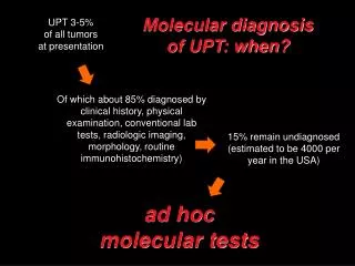 Molecular diagnosis of UPT: when?