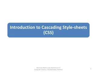 Understand the basic concept of CSS