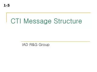 CTI Message Structure