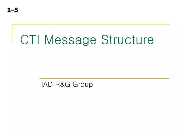 cti message structure