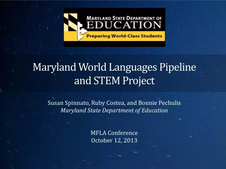maryland world languages pipeline and stem project