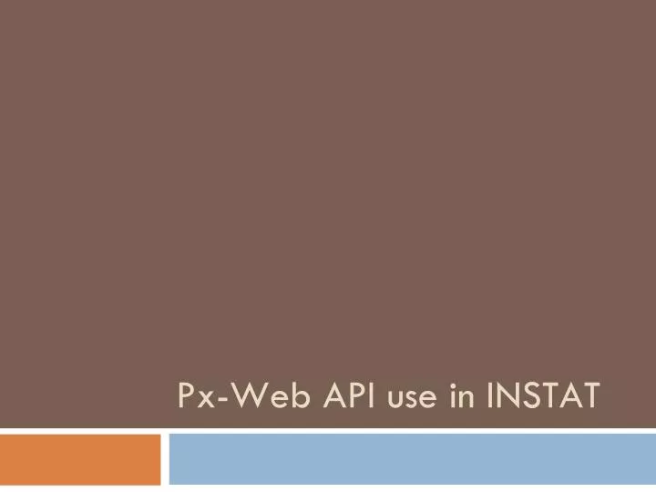 px web api use in instat