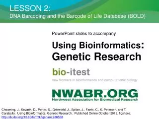 LESSON 2: DNA Barcoding and the Barcode of Life Database (BOLD)