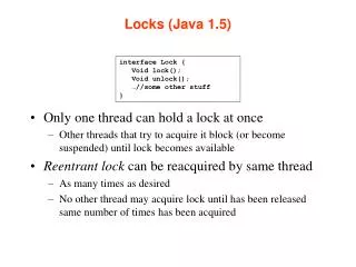Locks (Java 1.5)