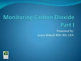 Monitoring Carbon Dioxide Part I