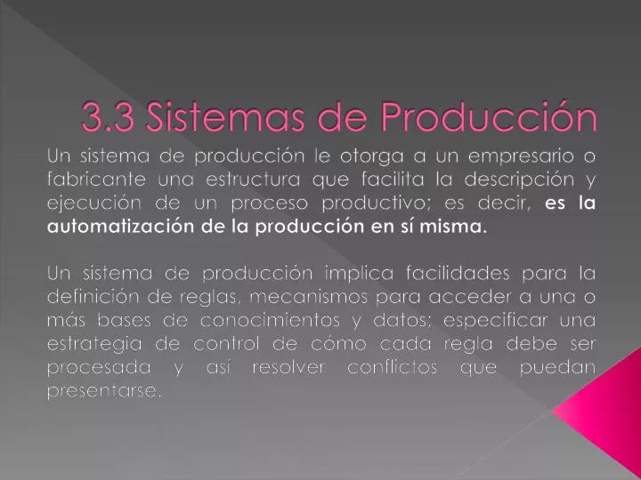 3 3 sistemas de producci n