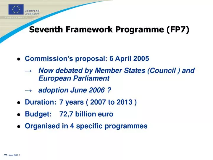 seventh framework programme fp7
