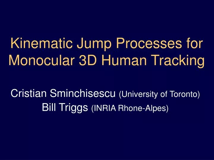 kinematic jump processes for monocular 3d human tracking