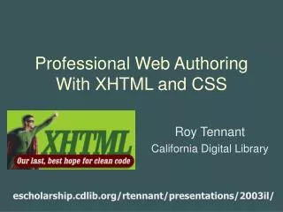 Professional Web Authoring With XHTML and CSS