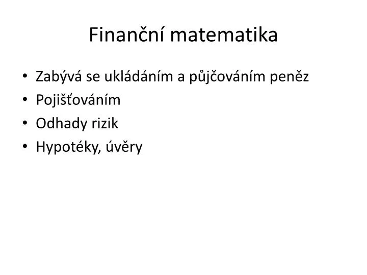 finan n matematika