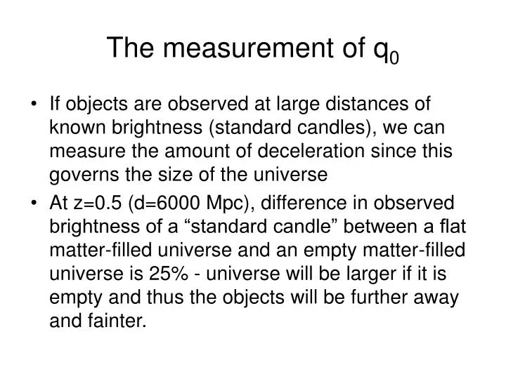the measurement of q 0