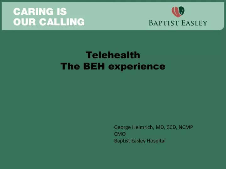 telehealth the beh experience