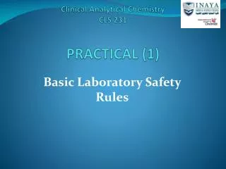 Clinical Analytical Chemistry CLS 231 PRACTICAL (1)