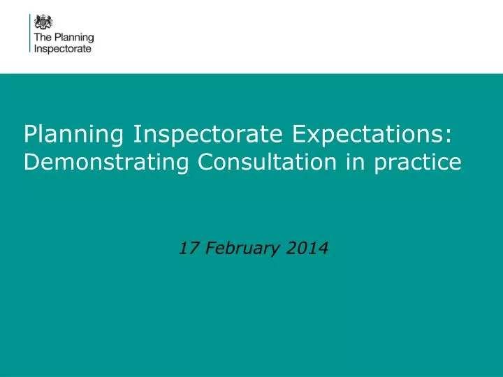 planning inspectorate expectations demonstrating consultation in practice
