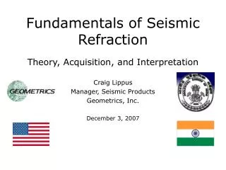 Fundamentals of Seismic Refraction Theory, Acquisition, and Interpretation