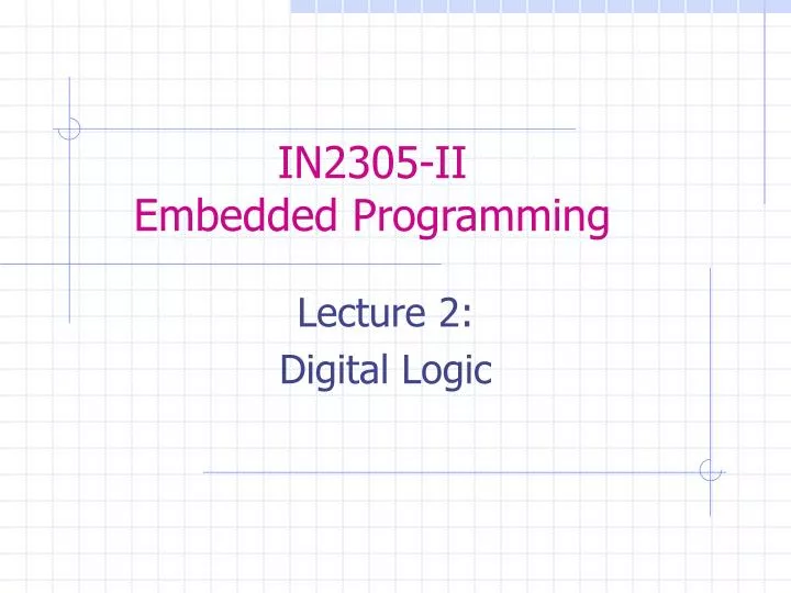 in2305 ii embedded programming