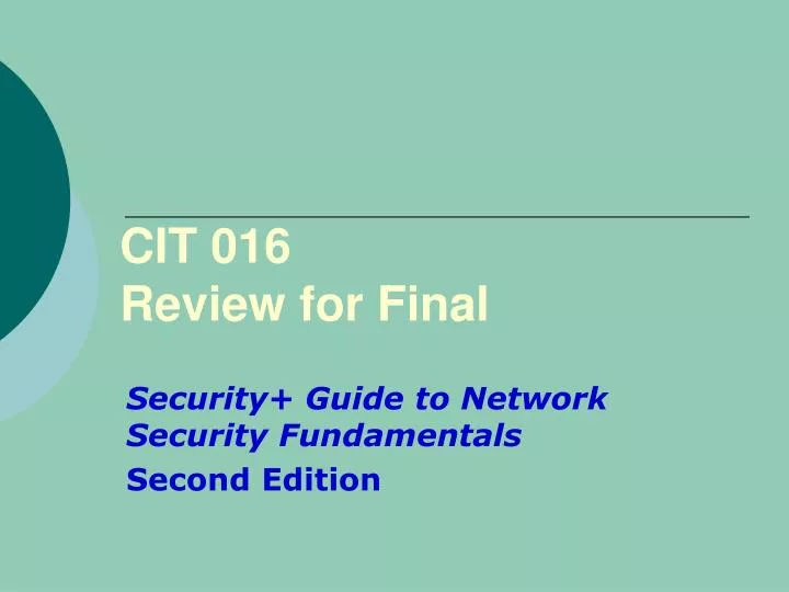 cit 016 review for final