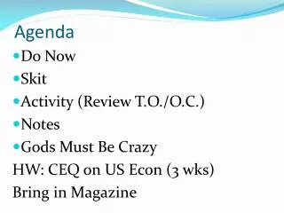 Agenda