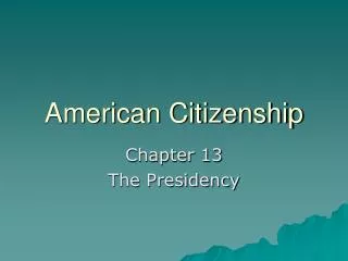 American Citizenship