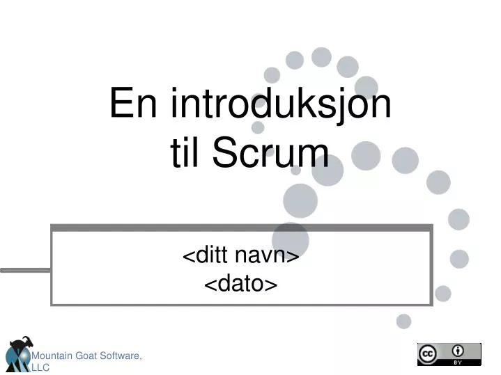 en introduksjon til scrum