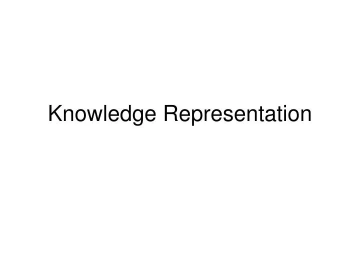 knowledge representation