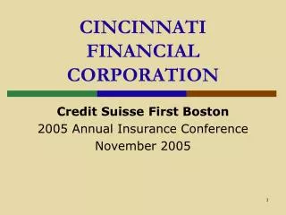 CINCINNATI FINANCIAL CORPORATION