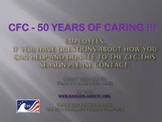 CFC - 50 Years of Caring !!!