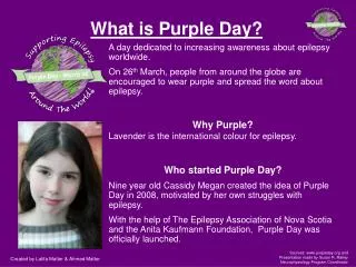 What is Purple Day?