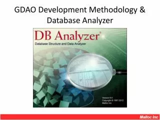 GDAO Development Methodology &amp; Database Analyzer