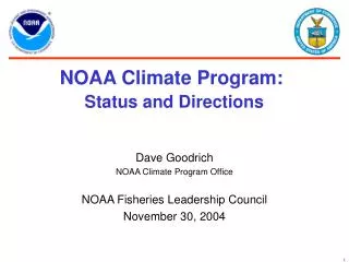 NOAA Climate Program: Status and Directions
