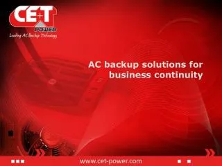 AC backup solutions for business continuity