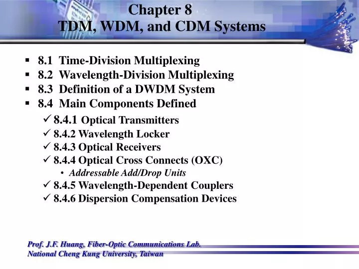 chapter 8 tdm wdm and cdm systems