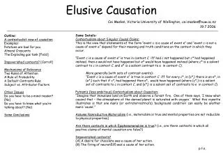 Elusive Causation