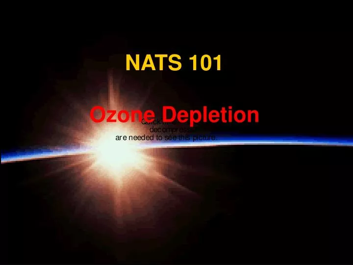 nats 101 ozone depletion