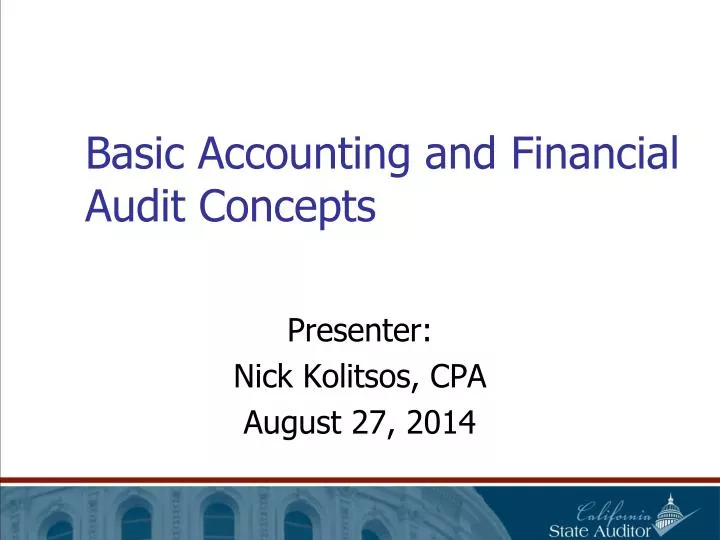 basic accounting and financial audit concepts