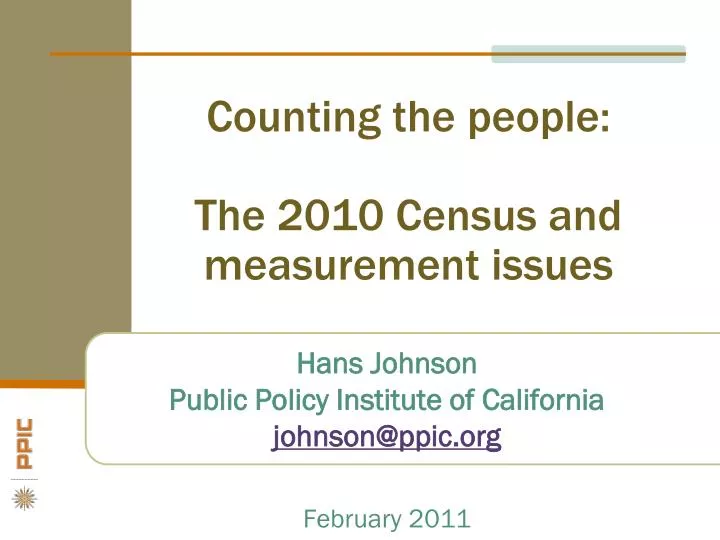 counting the people the 2010 census and measurement issues