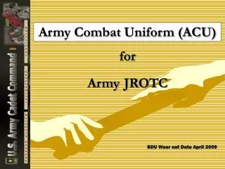 Army Combat Uniform (ACU) for Army JROTC