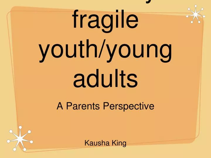 transition for medically fragile youth young adults