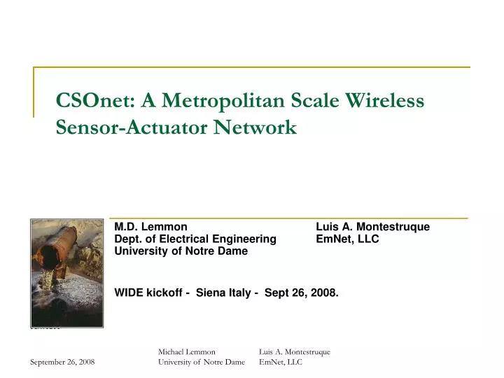 csonet a metropolitan scale wireless sensor actuator network