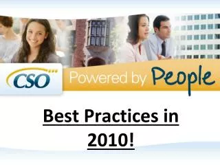 Best Practices in 2010!
