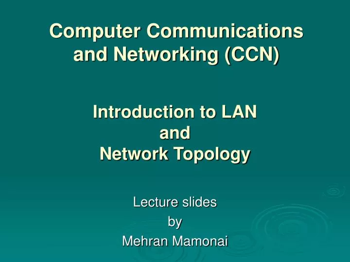 computer communications and networking ccn