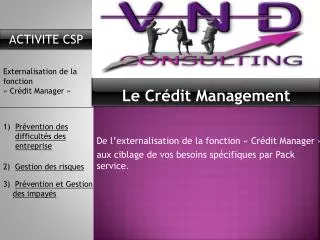 le cr dit management