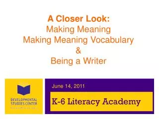 K-6 Literacy Academy