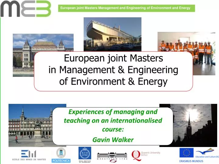 european joint masters in management engineering of environment energy