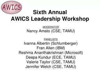 Sixth Annual AWICS Leadership Workshop
