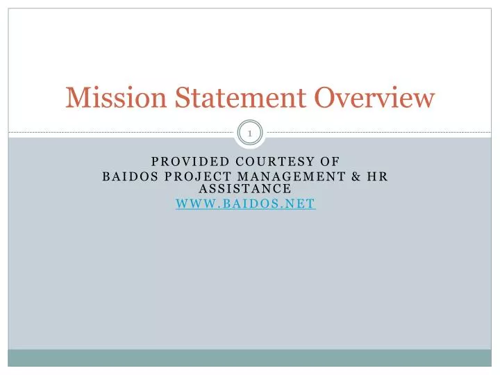 mission statement overview