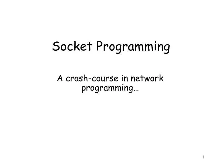 socket programming