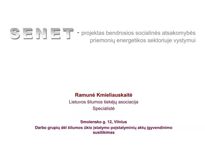 PPT - – Projektas Bendrosios Socialinės Atsakomybės Priemonių ...