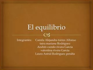 el equilibrio