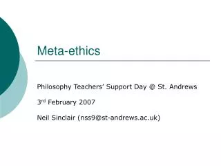 Meta-ethics
